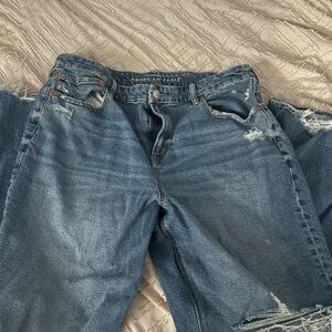 American Eagle Outfitters Distressed Blue Denim Jeans